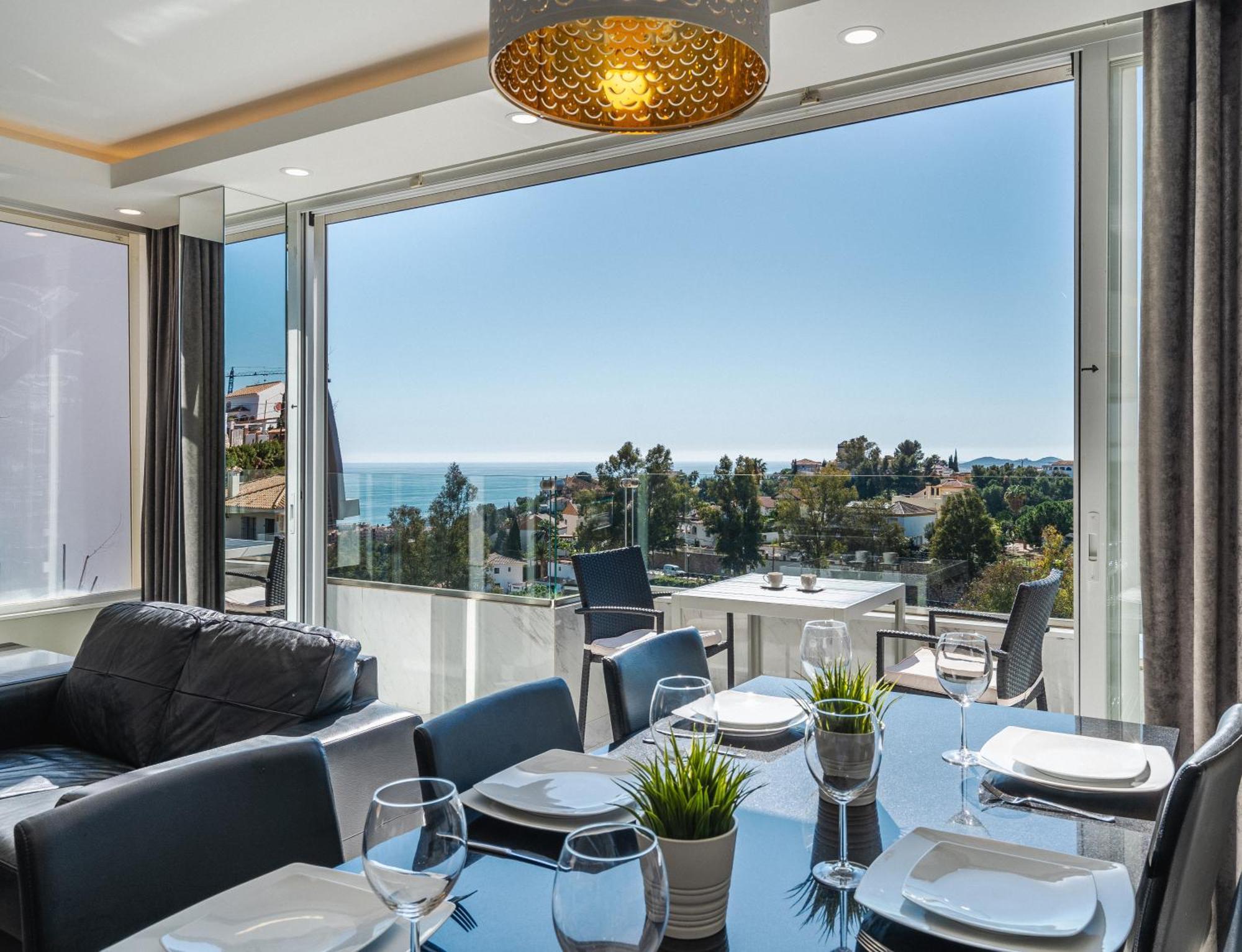 Private Luxurious Hillside Villa With Pool & Sea Views For 8 To 10 Ppl Fuengirola Ngoại thất bức ảnh