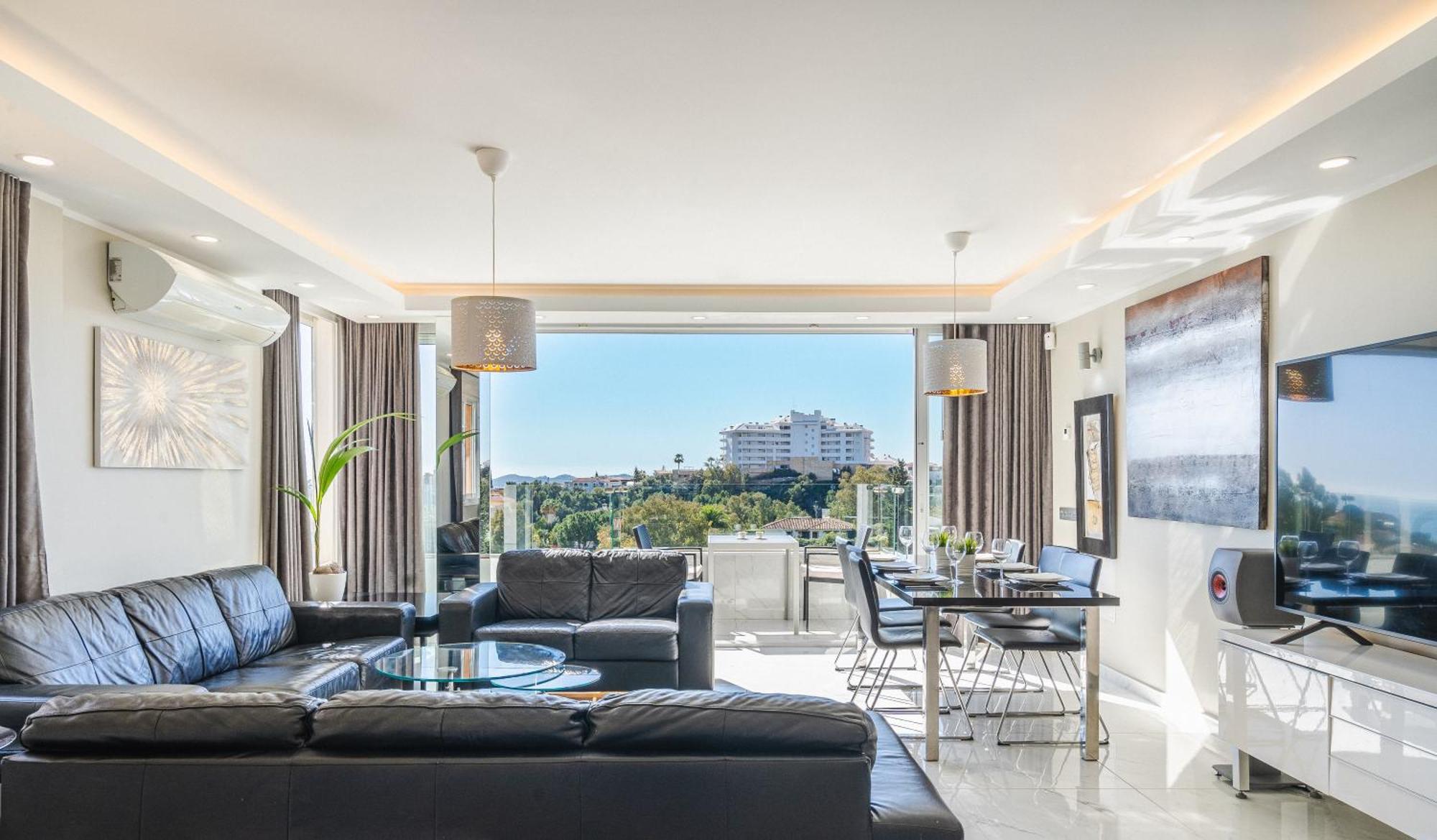 Private Luxurious Hillside Villa With Pool & Sea Views For 8 To 10 Ppl Fuengirola Ngoại thất bức ảnh